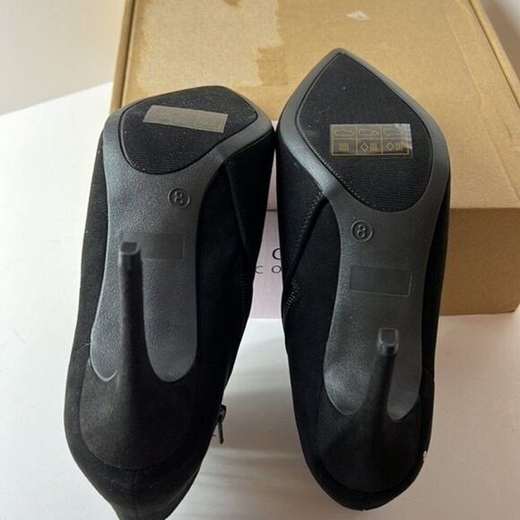 Journee Collection Demmi Black Suede Stilleto Bootie size 8 - Picture 4 of 5